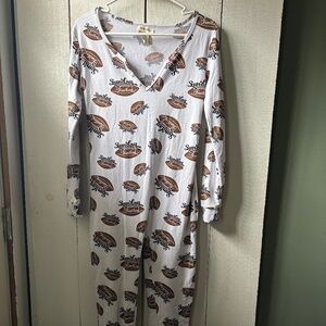 Sunday funday football woman’s one piece pajamas